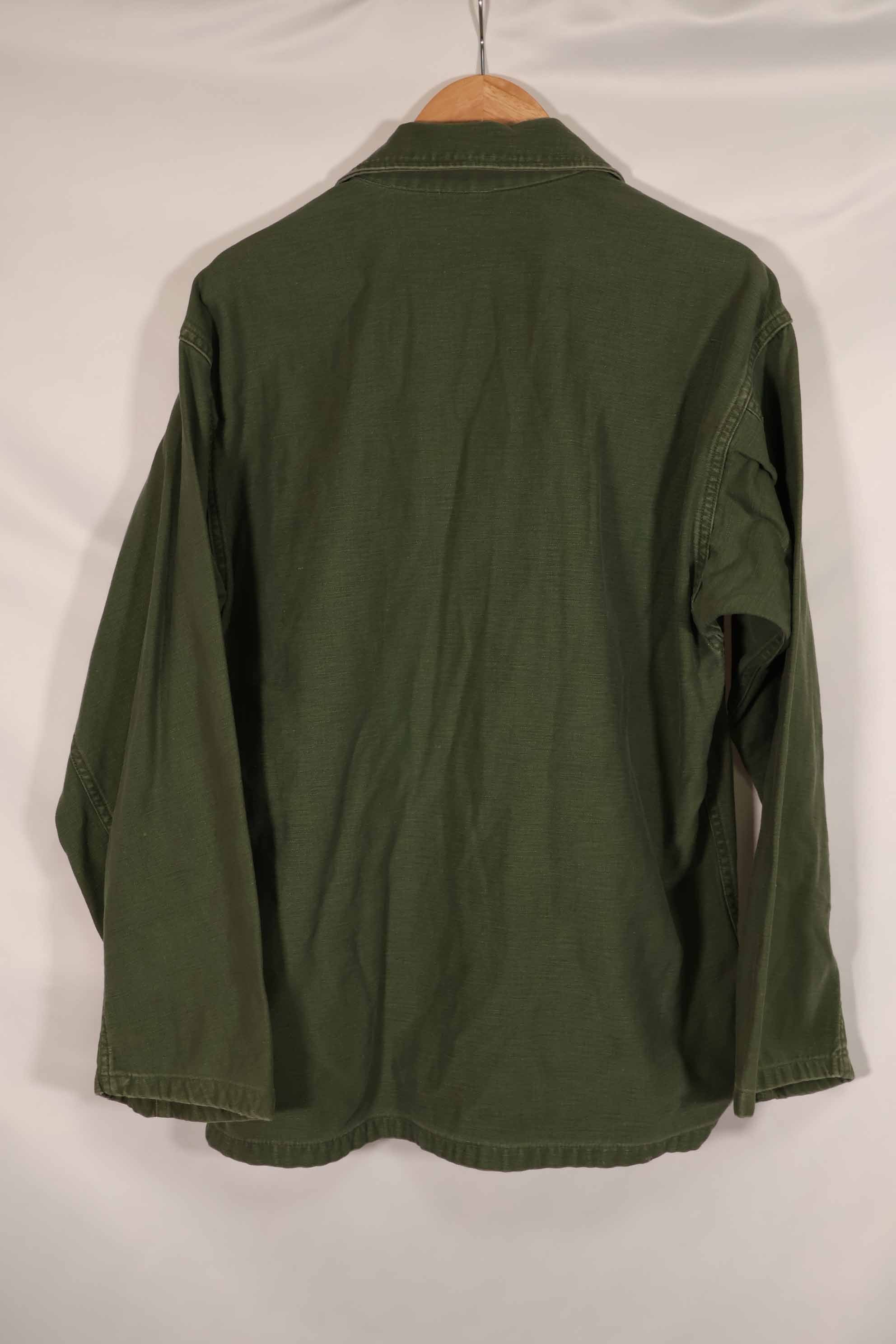 Real 1963 U.S. Army OG-107 utility shirt, no size tag, used, B