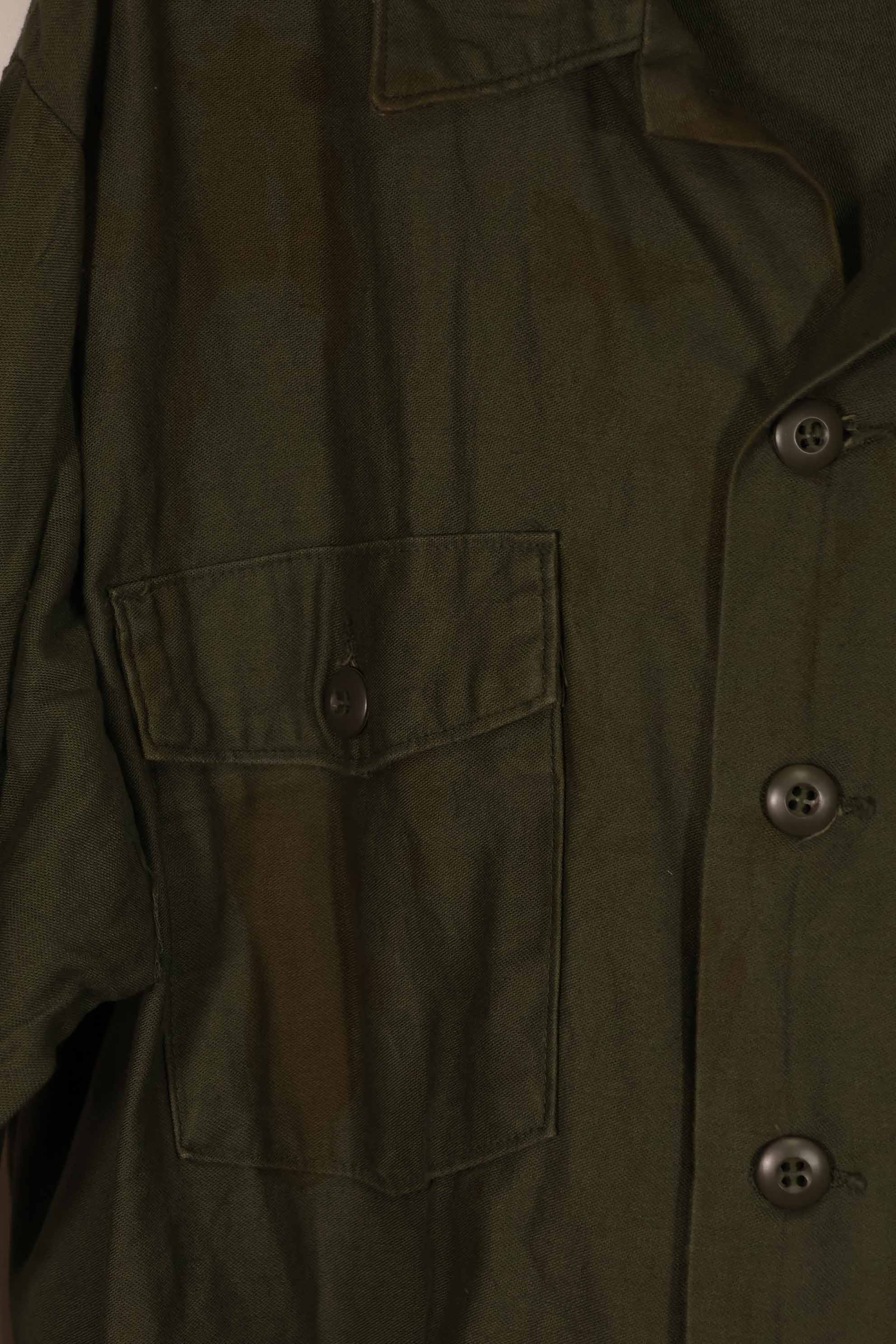 Real 1975 U.S. Army OG-107 Utility Shirt 17 1/2 x 36 Used D