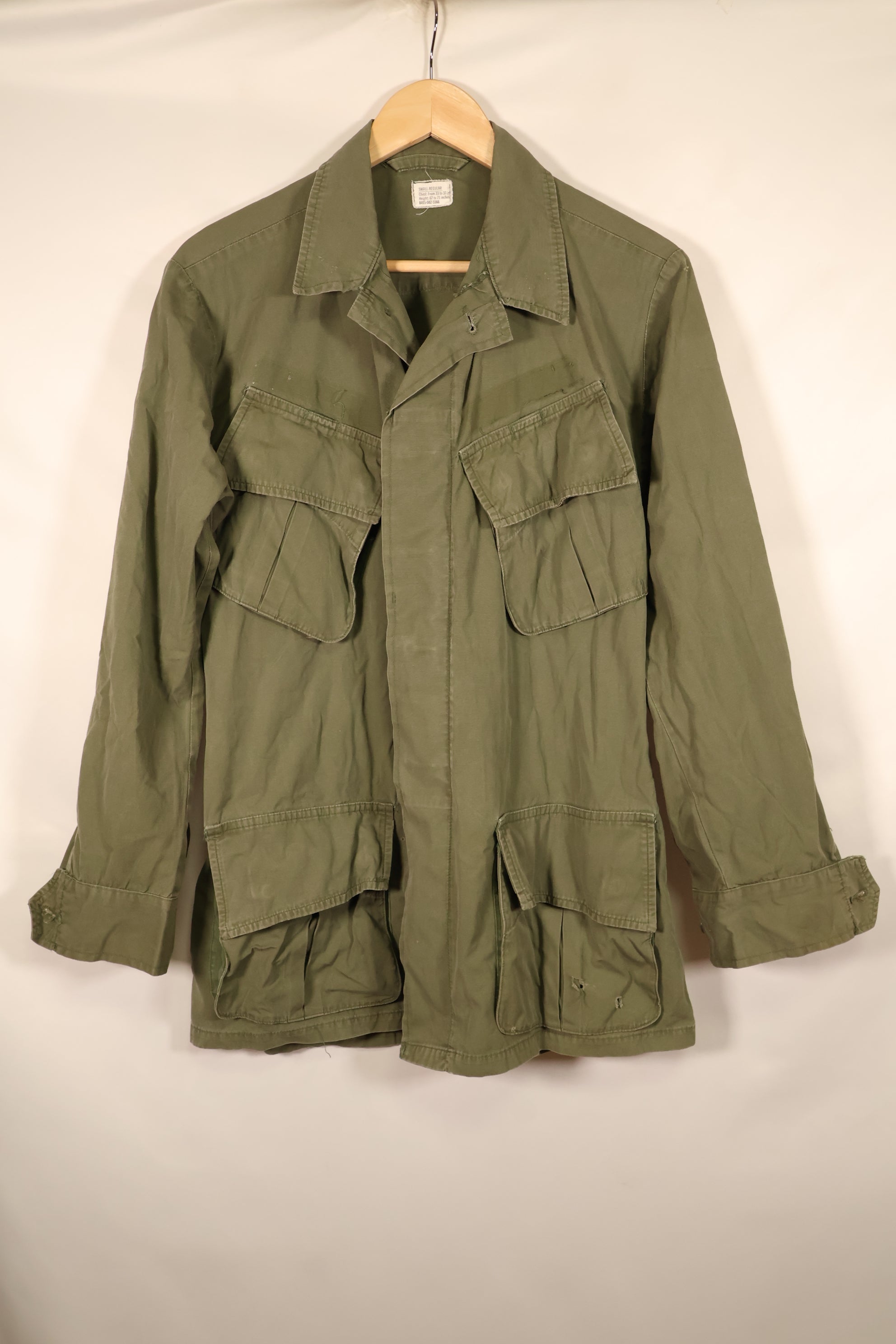 Around 1967; S-R 3rd Model Jungle Fatigue Jacket; Slightly Faded; Used