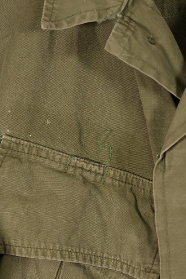 Around 1967; S-R 3rd Model Jungle Fatigue Jacket; Slightly Faded; Used
