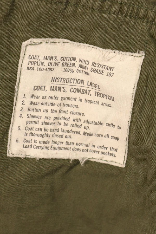Around 1967; S-R 3rd Model Jungle Fatigue Jacket; Slightly Faded; Used