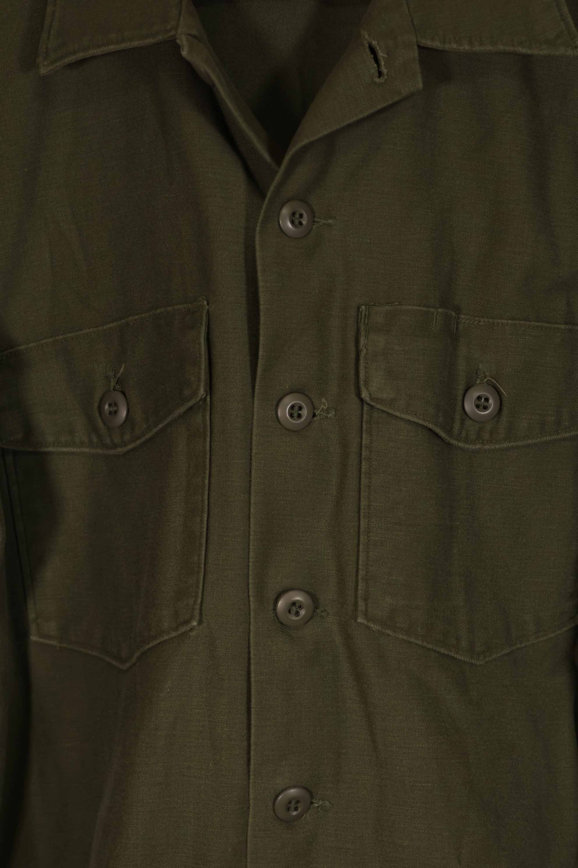 Real 1973 U.S. Army OG-107 Utility Shirt 16 1/2 x 36 Used E