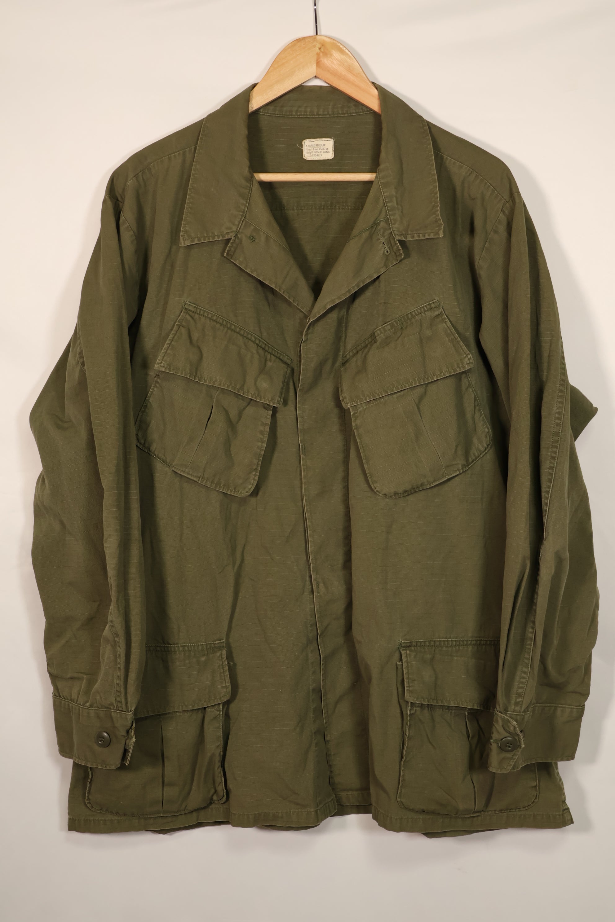 Real 1969 4th Model Jungle Fatigue Jacket X-L-R Large Size Used