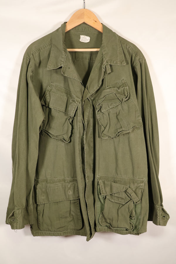 1970 Contract M-S 4th Model Jungle Fatigue Jacket, faded, used.