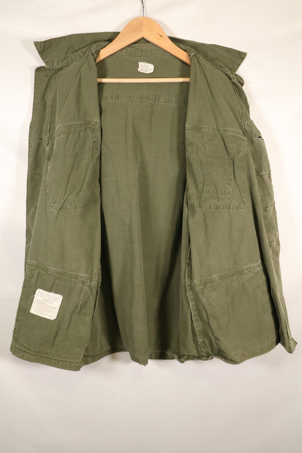 1970 Contract M-S 4th Model Jungle Fatigue Jacket, faded, used.