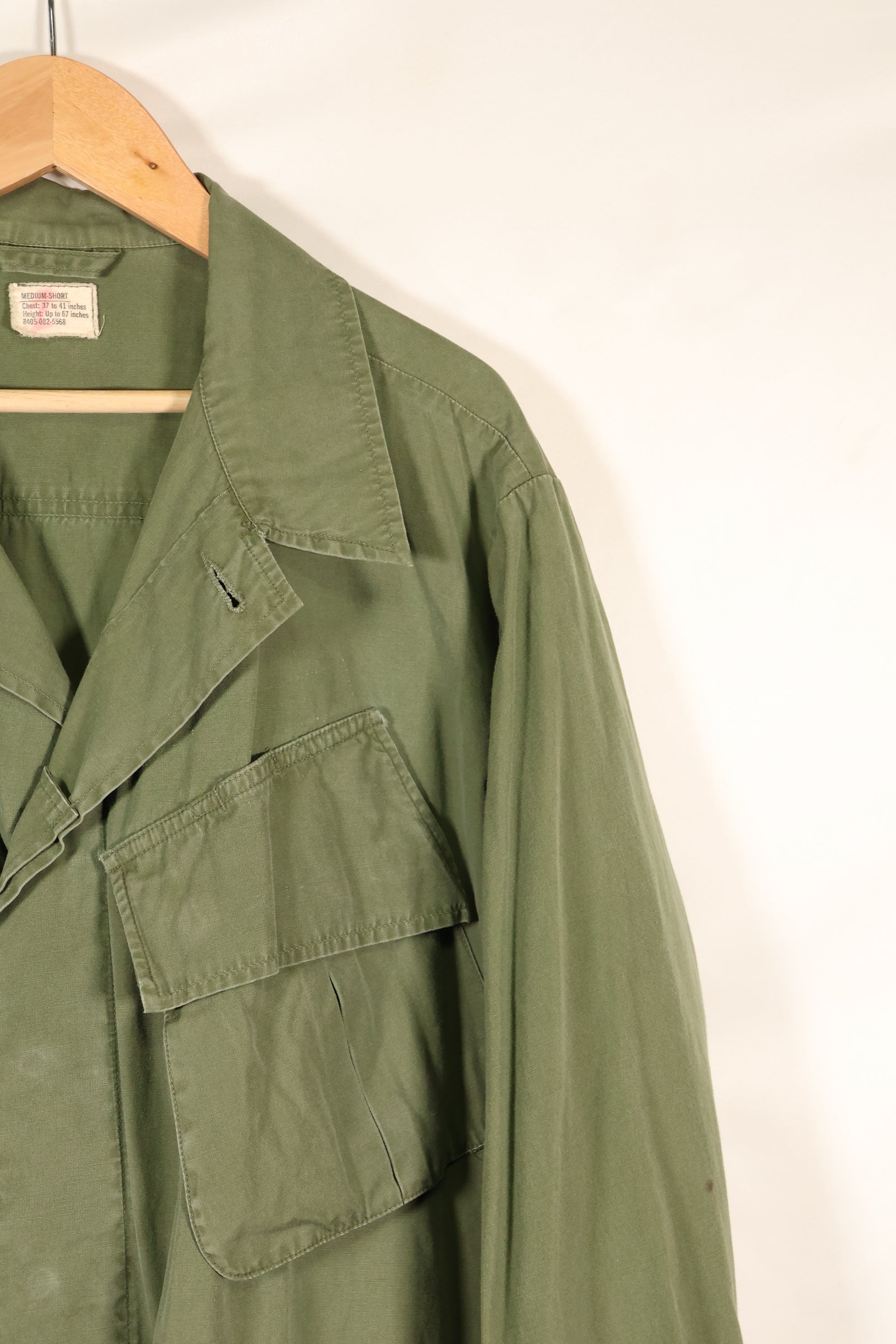Circa 1967 M-S Non Ripstop 3rd Model Jungle Fatigue Jacket Used
