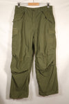 1970s lot, estimated size M-R, M65 field pants, cold weather specs, used.