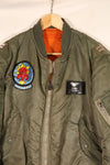 1970 Contract, LARGE, U.S. Air Force (USAF), MA-1 Flight Jacket, Original Patches, Used
