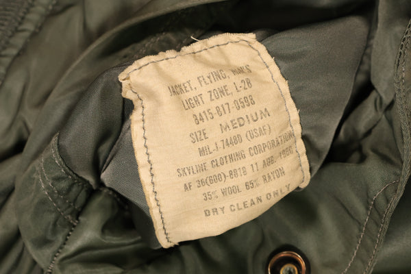 1960 Contract, MEDIUM, U.S. Air Force (USAF), L-2B Flight Jacket, Original Patches, Used