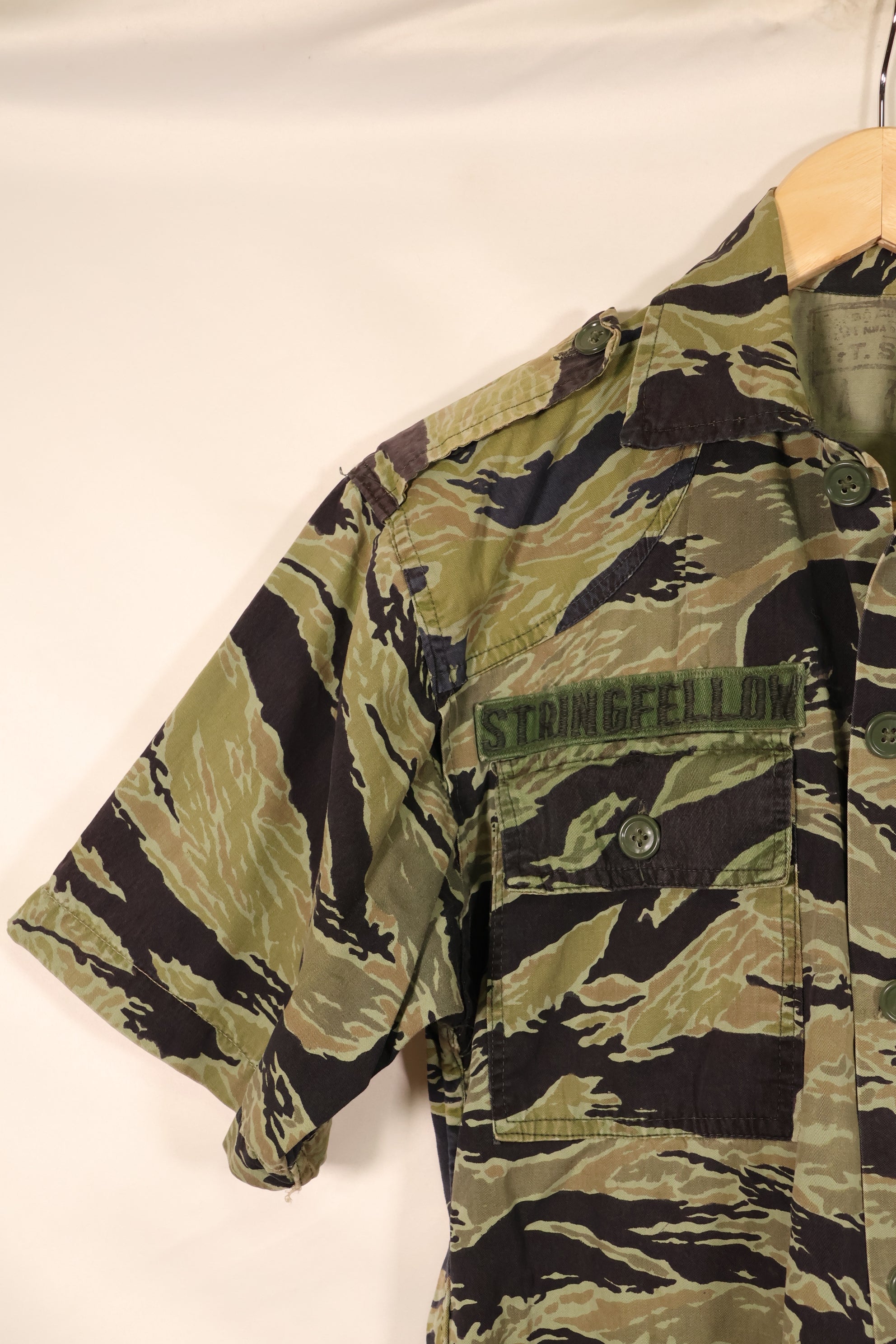 1970, Estimated Size S–M, U.S. Navy Military Advisory Group, Advisor, VNMC 4th Tiger Stripe Set, Used