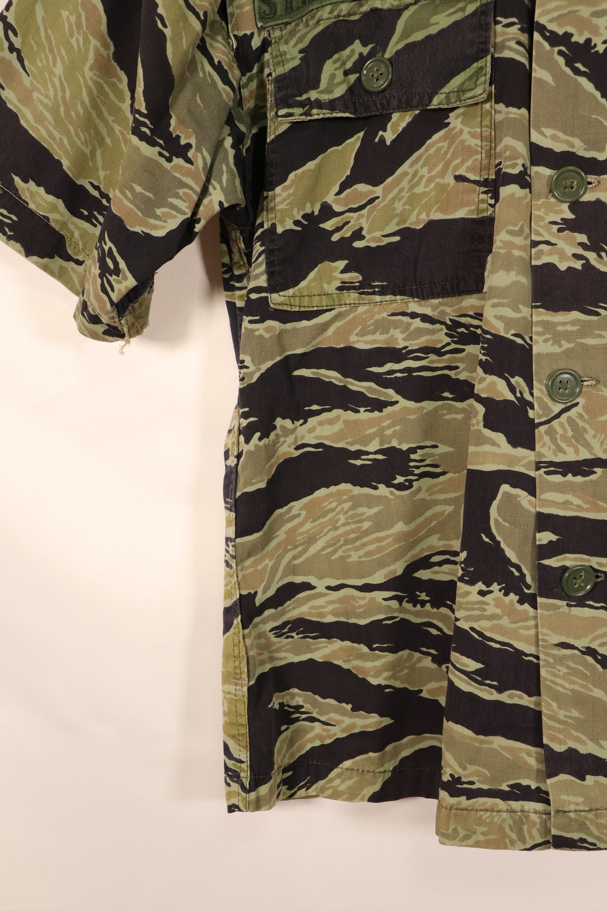 1970, Estimated Size S–M, U.S. Navy Military Advisory Group, Advisor, VNMC 4th Tiger Stripe Set, Used