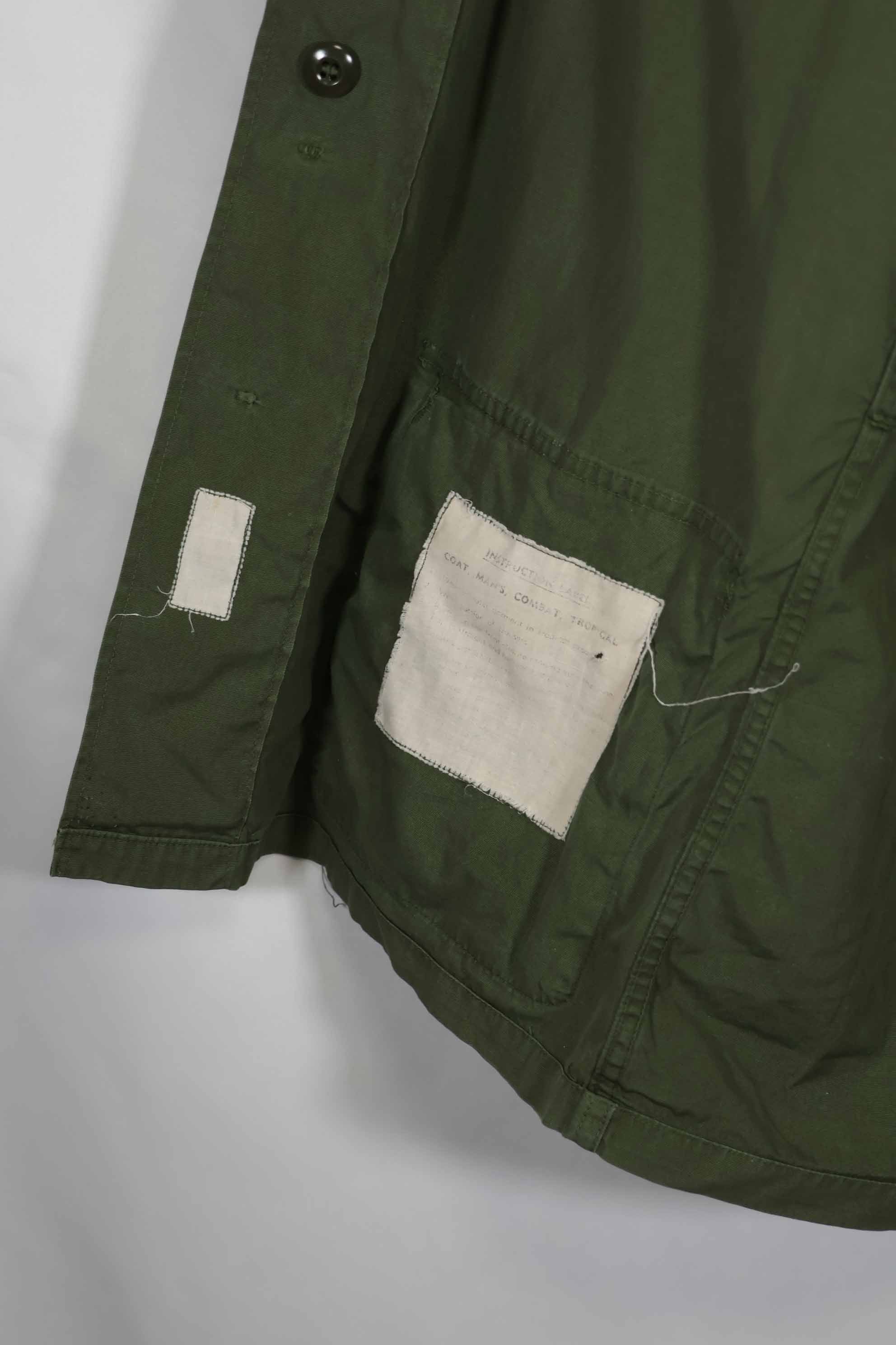 Early 1960s 1st Model Jungle Fatigue Jacket, tags unreadable, used.