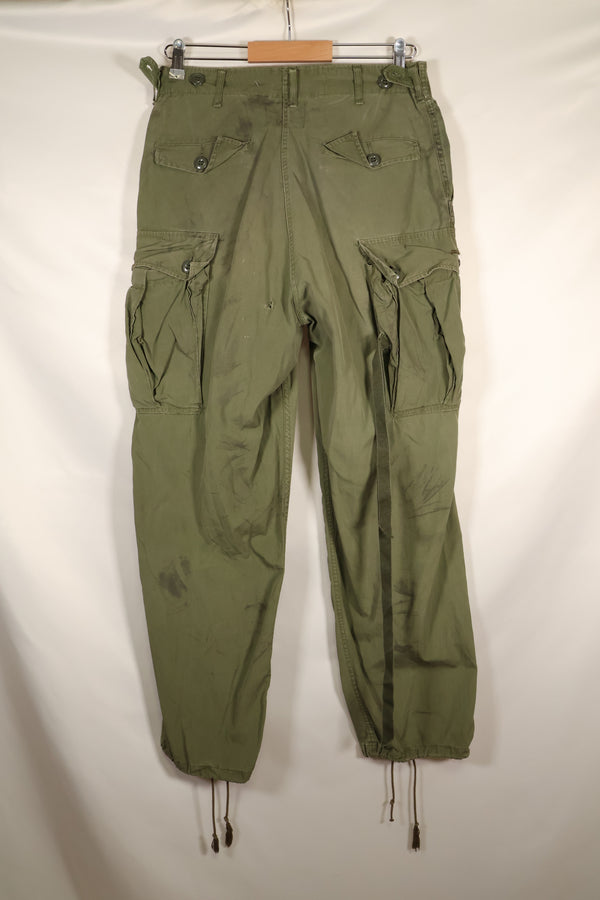 1964 Contract S-R 1st Model Jungle Fatigue Pants, CRC release, faded, used