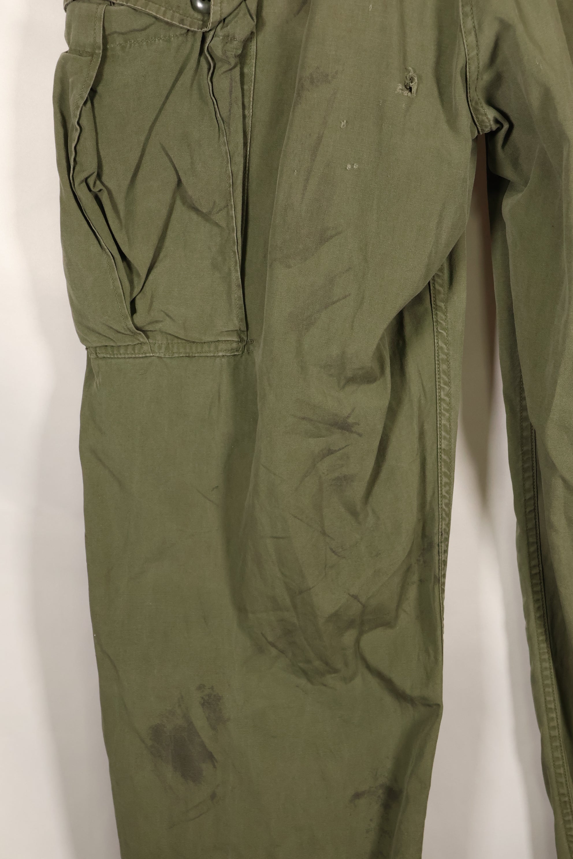 1964 Contract S-R 1st Model Jungle Fatigue Pants, CRC release, faded, used