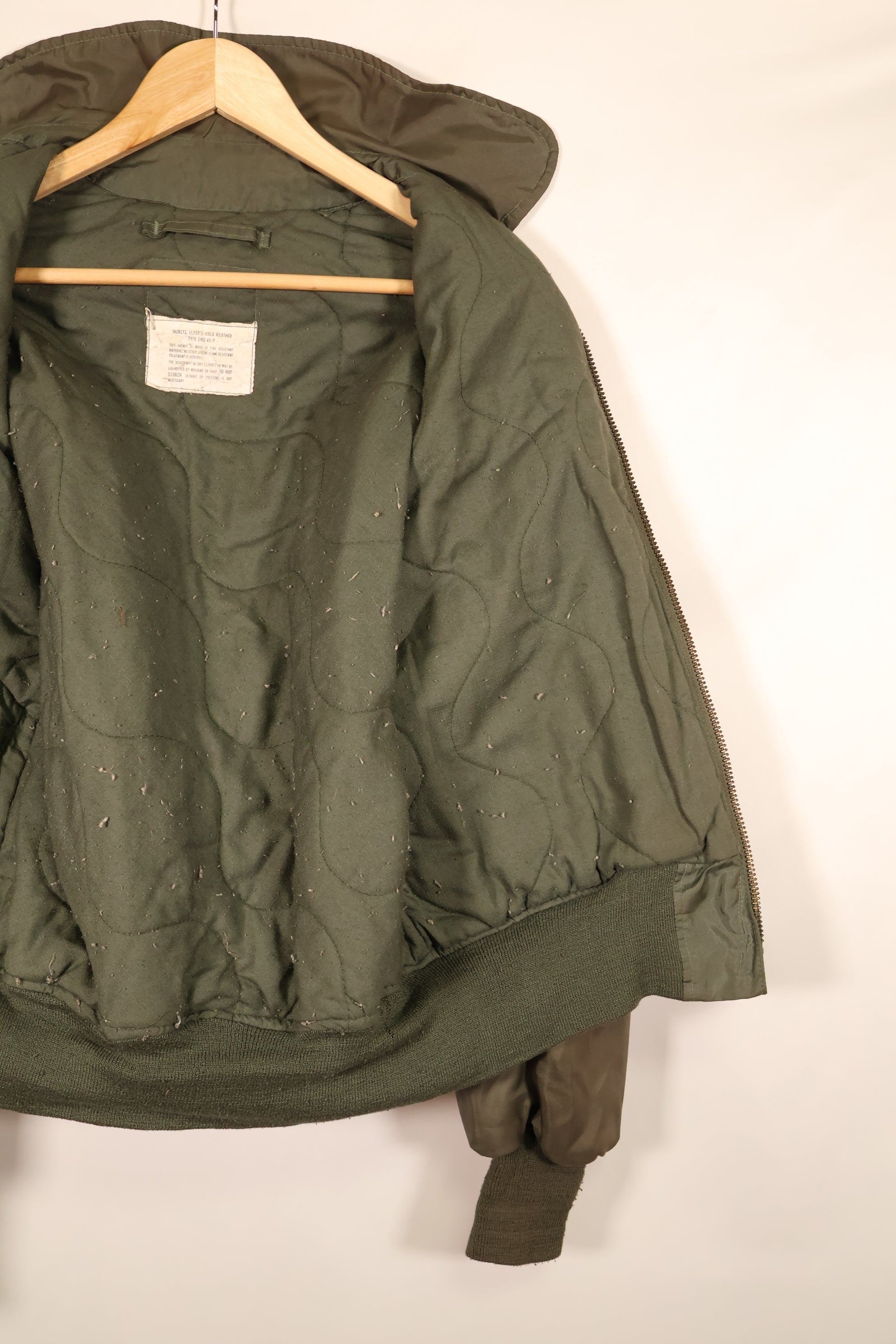 Estimated late 1980s; S–M; U.S. Navy; CWU-45P; Intermediate Flight Jacket; Used