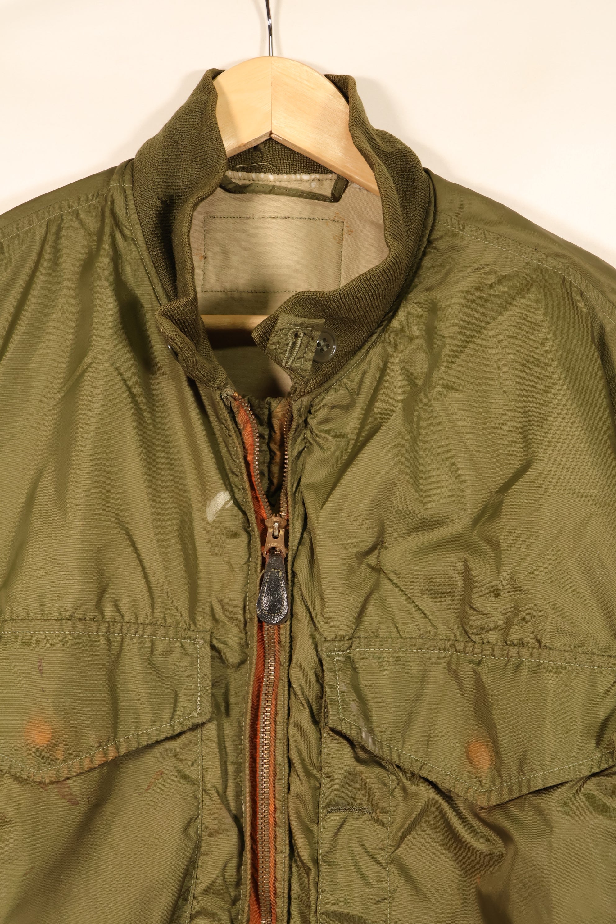 1970s—Estimated Size 44 or LARGE—U.S. Navy WEP Jacket—G-8 Flight Jacket—Used