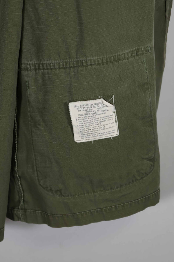 1969 4th Model Jungle Fatigue Jacket, Ex-SF Troopers, M-R, Used.