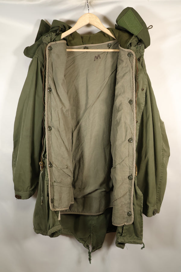Year Mix 1972 Contract Shell M-R M65 Field Parka Set M51 with Liner Used C