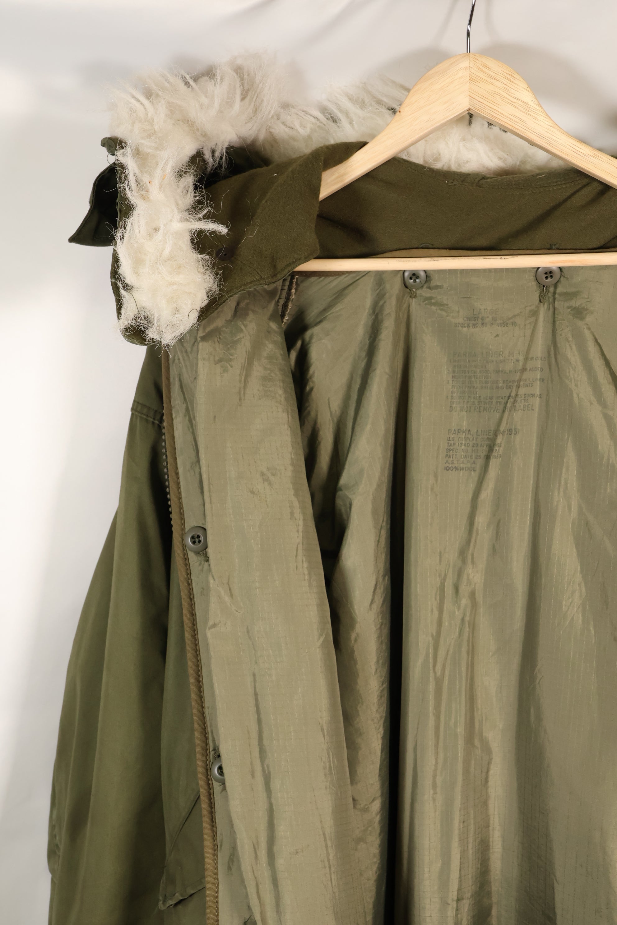 Year Mixed LARGE M65 Field Parka Set M51 with Liner Used D