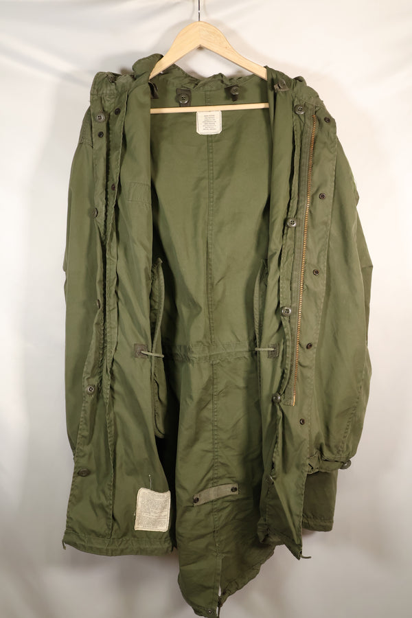 Year Mix 1972 Contract Shell S-R M65 Field Parka Set M51 with Liner Used E