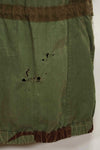 Real 1950s West German Airborne Jacket, splinter pattern, zipper failure, large size, used.