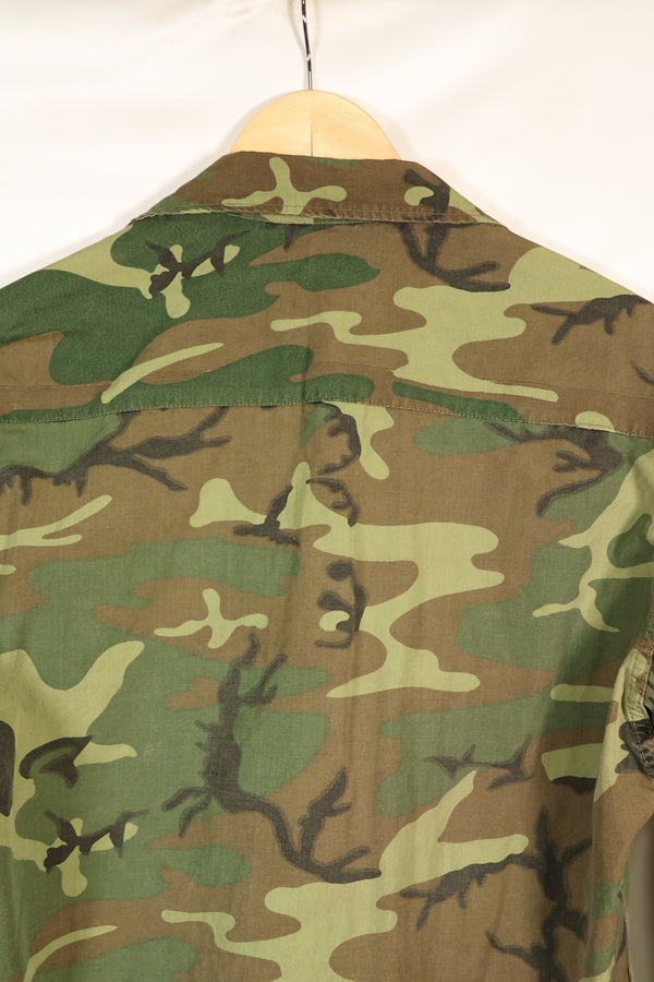 Circa 1966-67 US Army ERDL Camouflage Leaf Camouflage Jungle Fatigue Jacket, used.