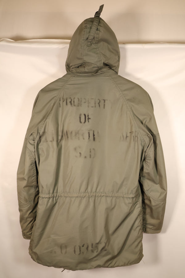 1971 Contract, SMALL, U.S. Air Force (USAF), N3-B Flight Jacket, With Back Stencil, Used