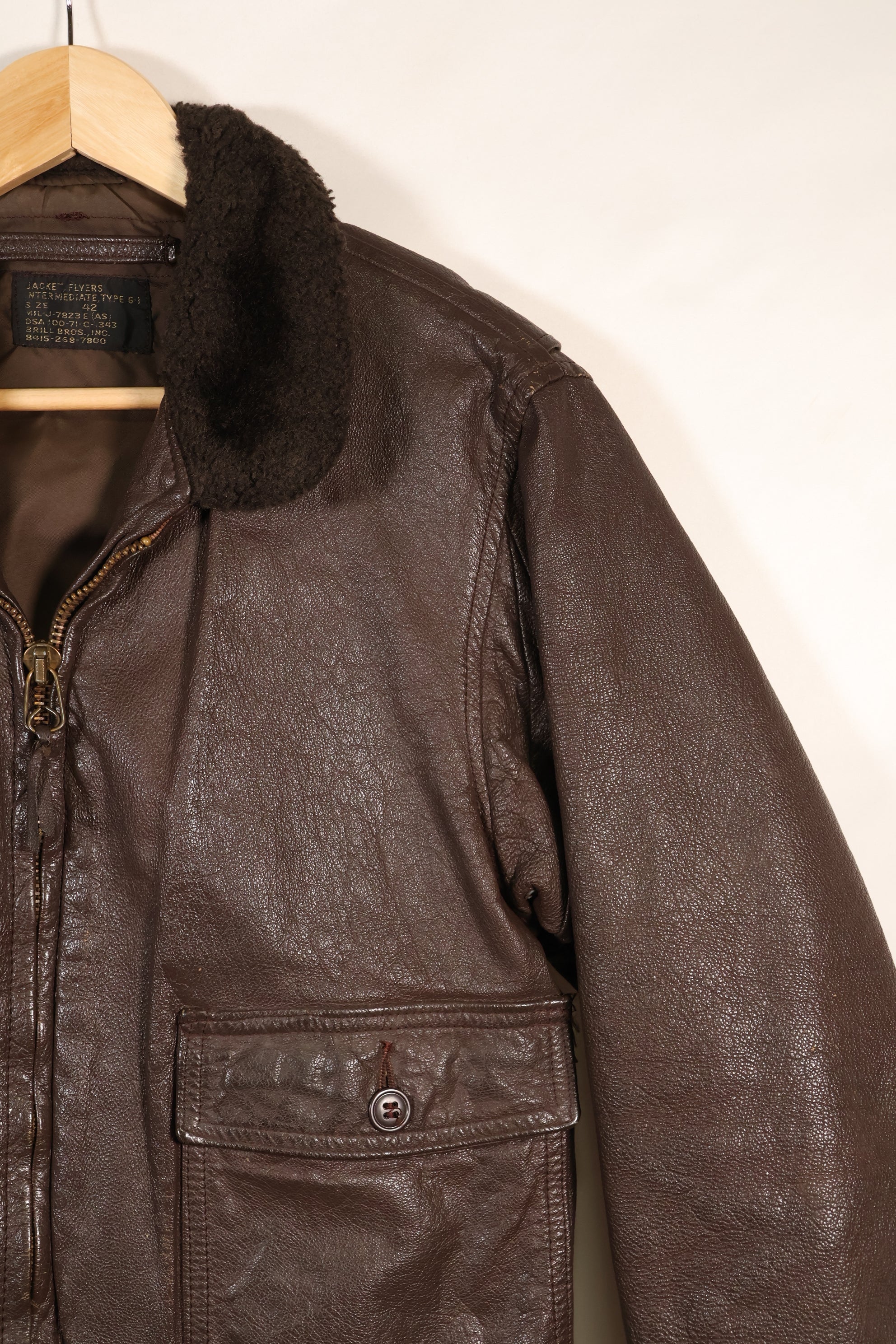 1971 Contract Size 42 US Navy G-1 Flight Jacket Intermediates Used