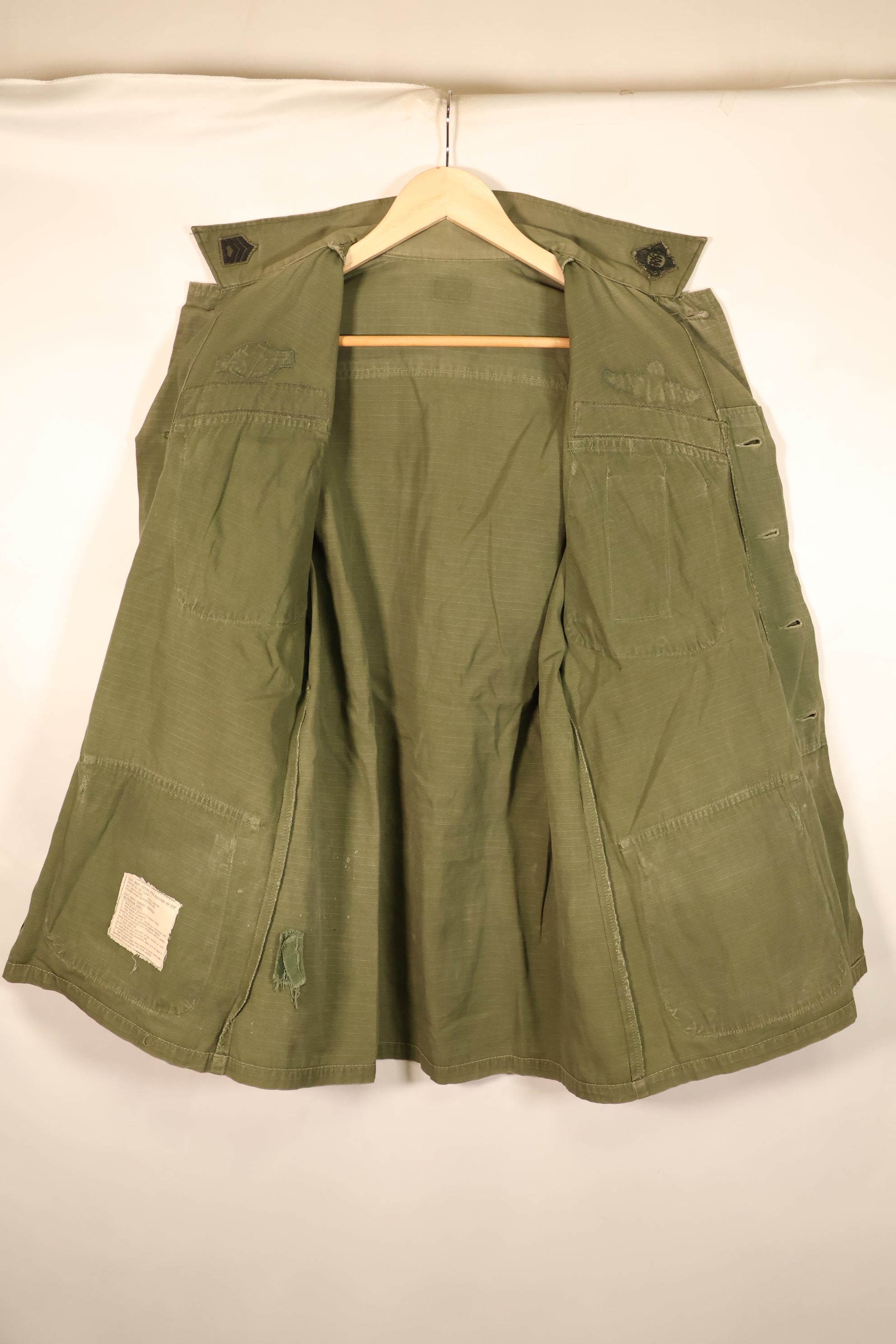 1970 Contract, Presumed S-R, 4th Model Jungle Fatigue Jacket, Thai Army Patch, Used