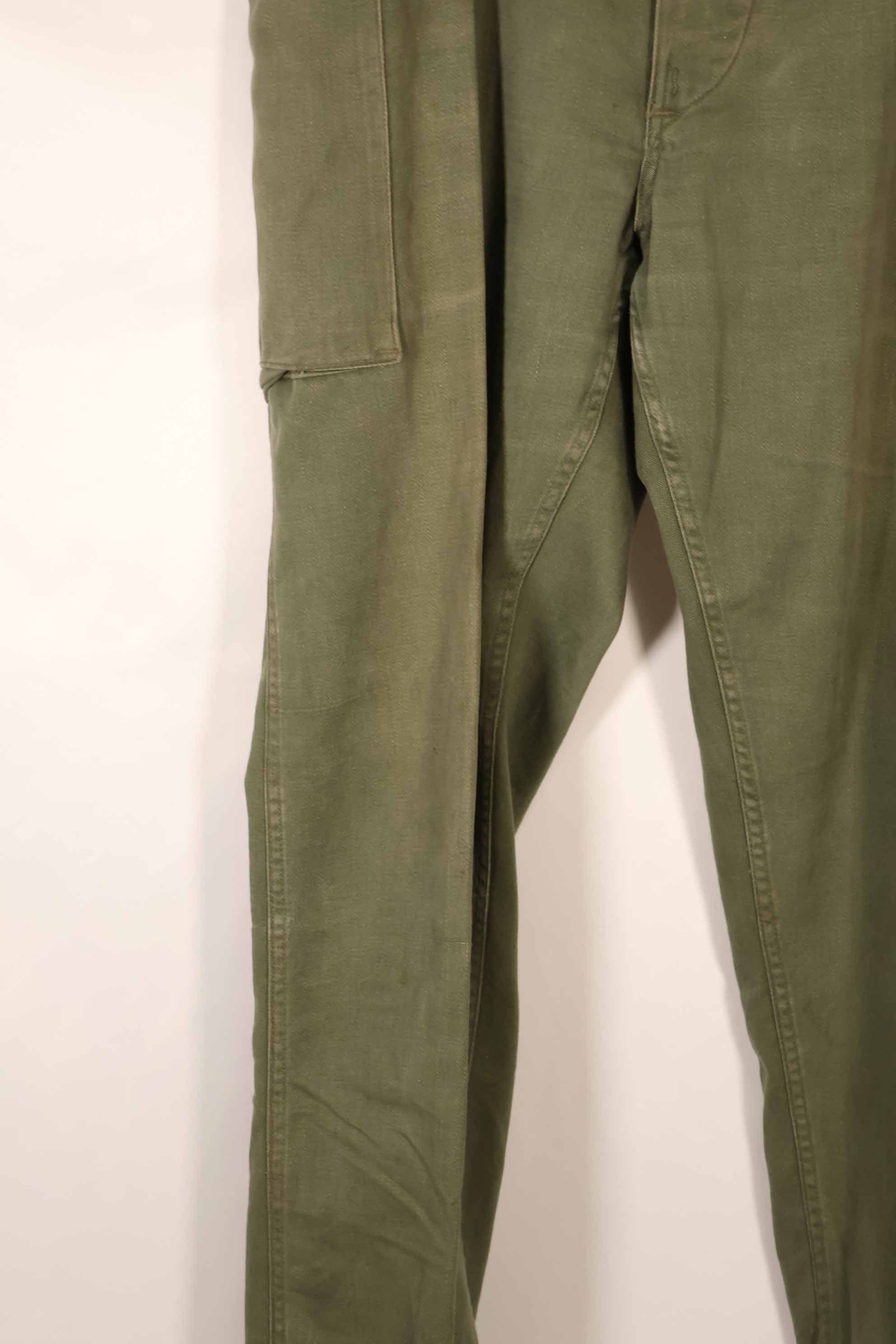 Real 1940s-50s US Army M43 Pants Cut Cotton Pants Used