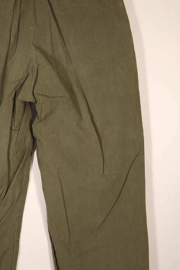 Real 1940s U.S. Army M45 cotton field pants, used.