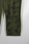 Real 1960s lot OG-107 baker pants, hand painted camouflage, used.