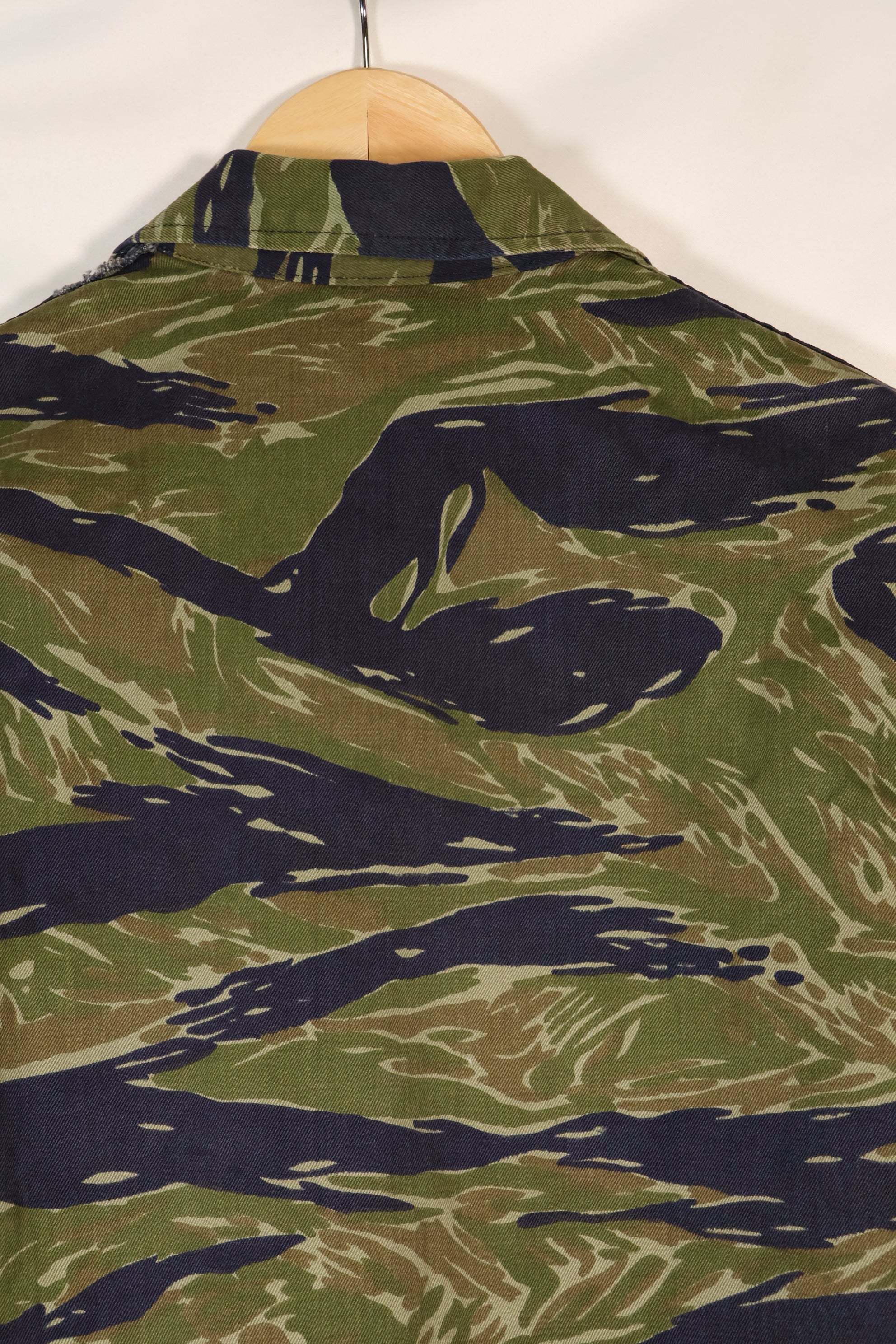 Early 1970s A-M TO-78 Silver Tiger Variation Tiger Stripe Shirt, used.