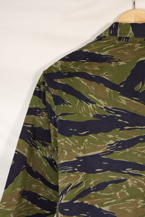 Early 1970s A-M TO-78 Silver Tiger Variation Tiger Stripe Shirt, used.
