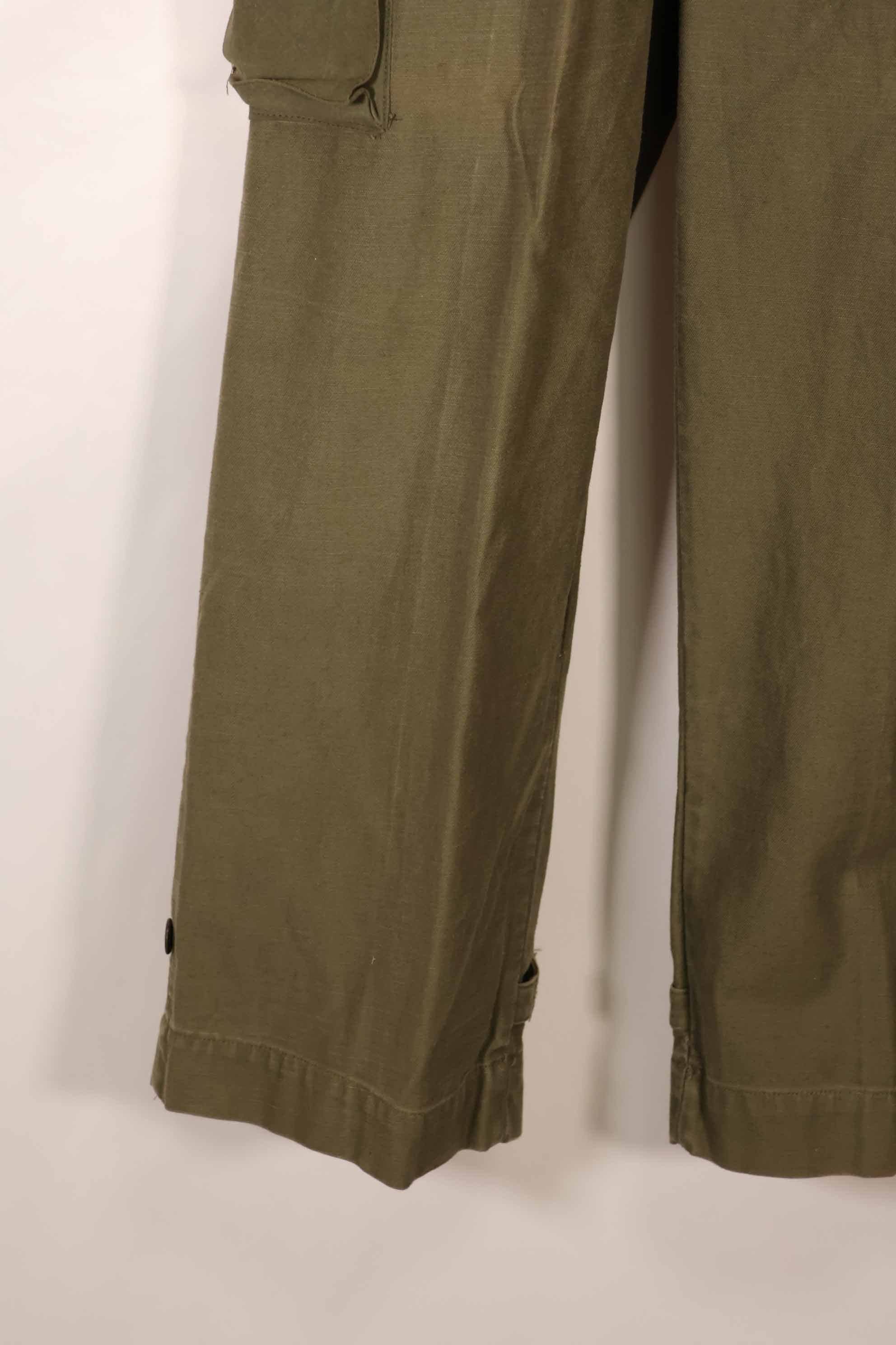 Real 1940s-50s US Army M45 cotton field pants, used.