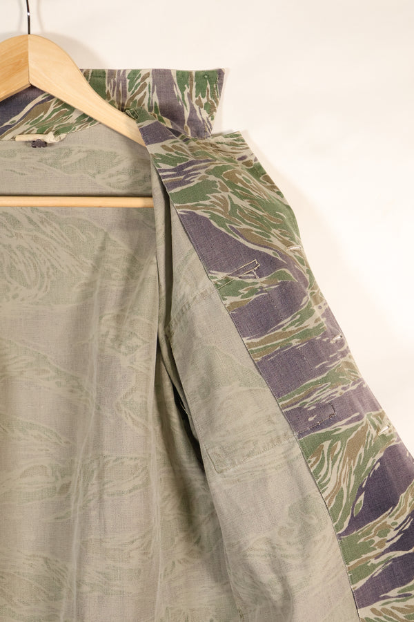 1960's semi A-L Japanese Silver Tiger Asian cut shirt, faded, used.