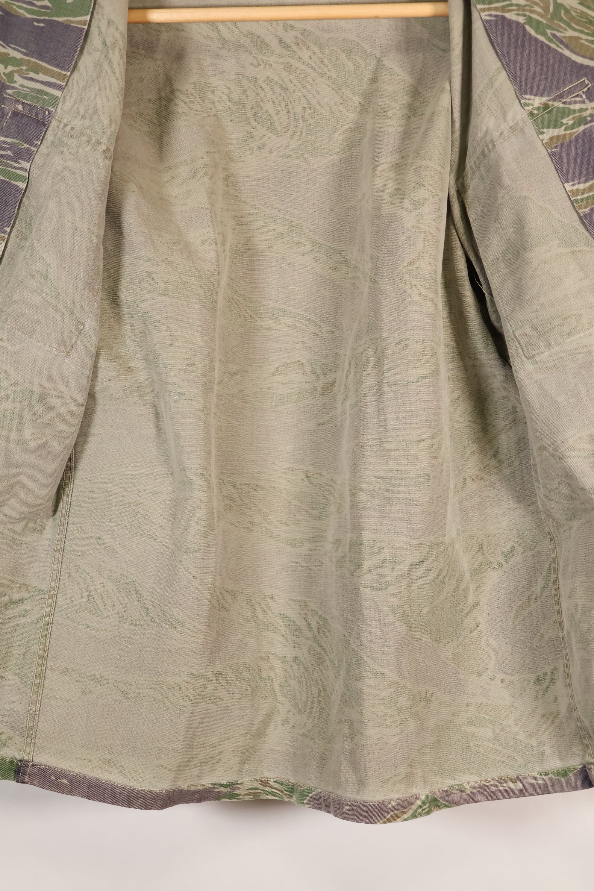1960's semi A-L Japanese Silver Tiger Asian cut shirt, faded, used.