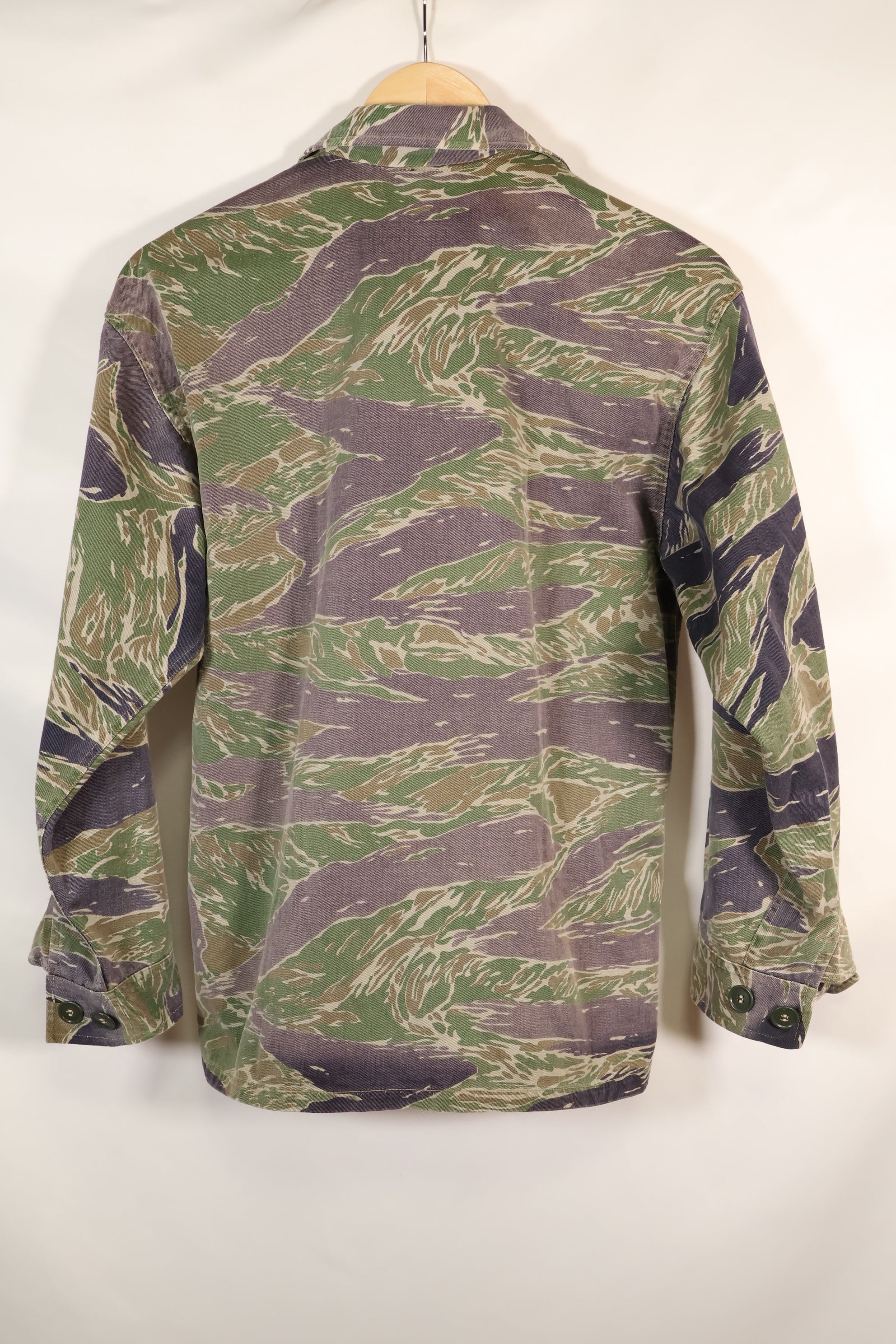 1960's semi A-L Japanese Silver Tiger Asian cut shirt, faded, used.