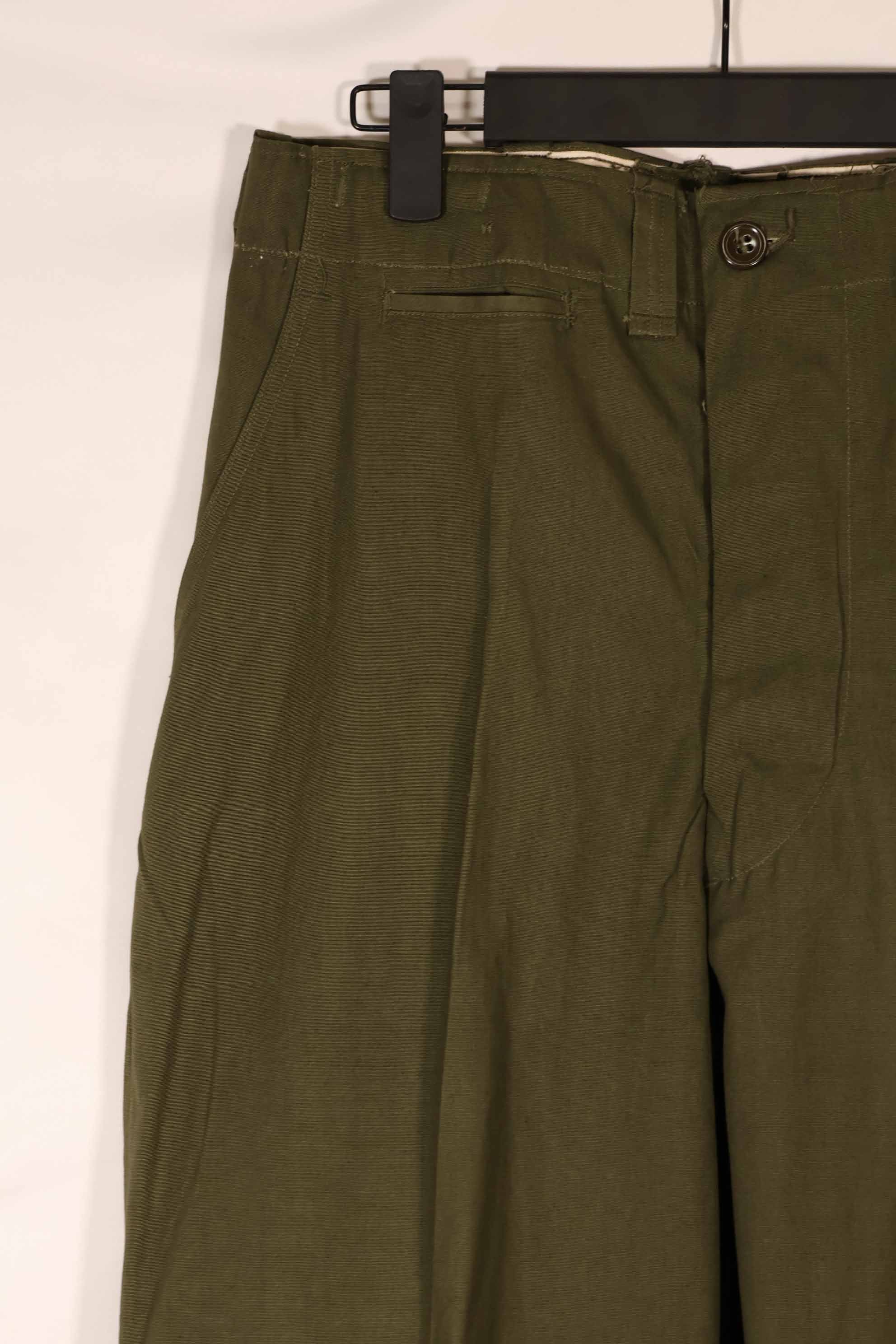 Real late 1940s - early 1950s M45 OD cotton field pants, almost unused, used.