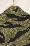 Mid-1960s US Cut Okinawa Tiger Lime Green Color Tiger Stripe Shirt Used