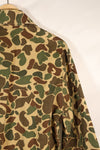 1970's manufactured in Okinawa, Japan, Beogum camouflage duck hunter hunting shirt, used.