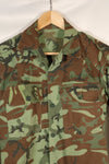 1960s South Vietnam ARVN Green Leaf Camouflage Shirt, used.
