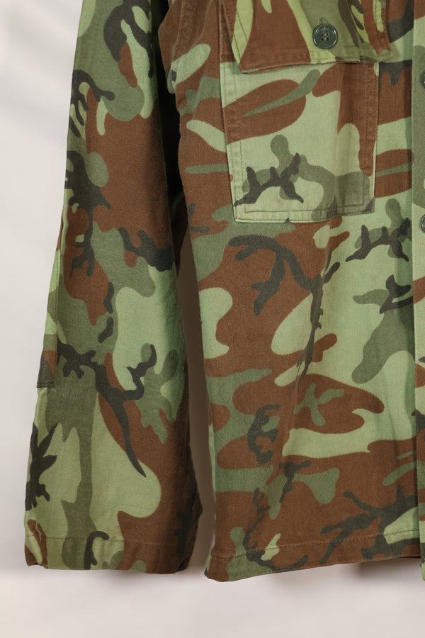 1960s South Vietnam ARVN Green Leaf Camouflage Shirt, used.
