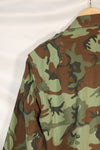 1960s South Vietnam ARVN Green Leaf Camouflage Shirt, used.