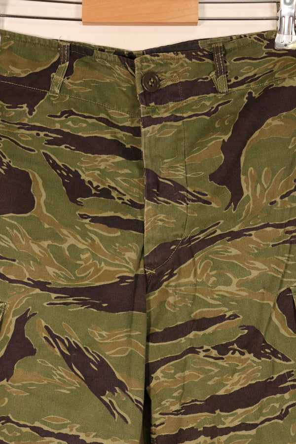 Late 1960s, A-M, Gold Tiger-inspired pattern, Asian-cut pants, in good condition, used