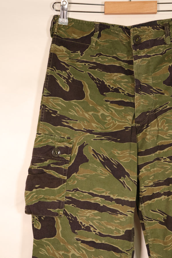 Late 1960s, A-M, Gold Tiger-inspired pattern, Asian-cut pants, in good condition, used