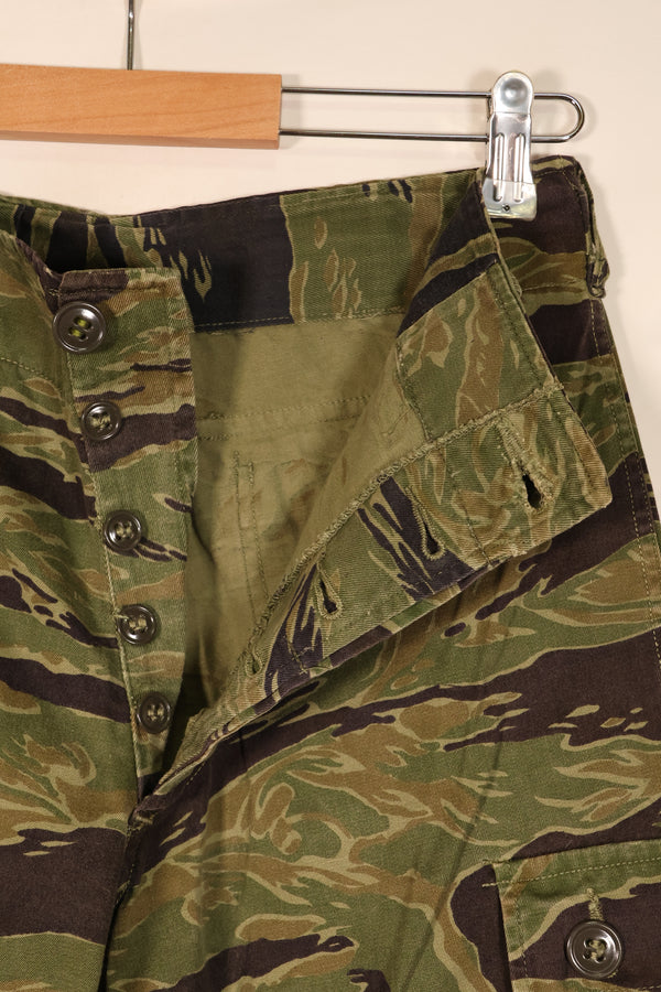 Late 1960s, A-M, Gold Tiger-inspired pattern, Asian-cut pants, in good condition, used