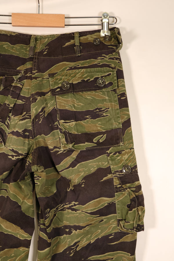 Late 1960s, A-M, Gold Tiger-inspired pattern, Asian-cut pants, in good condition, used