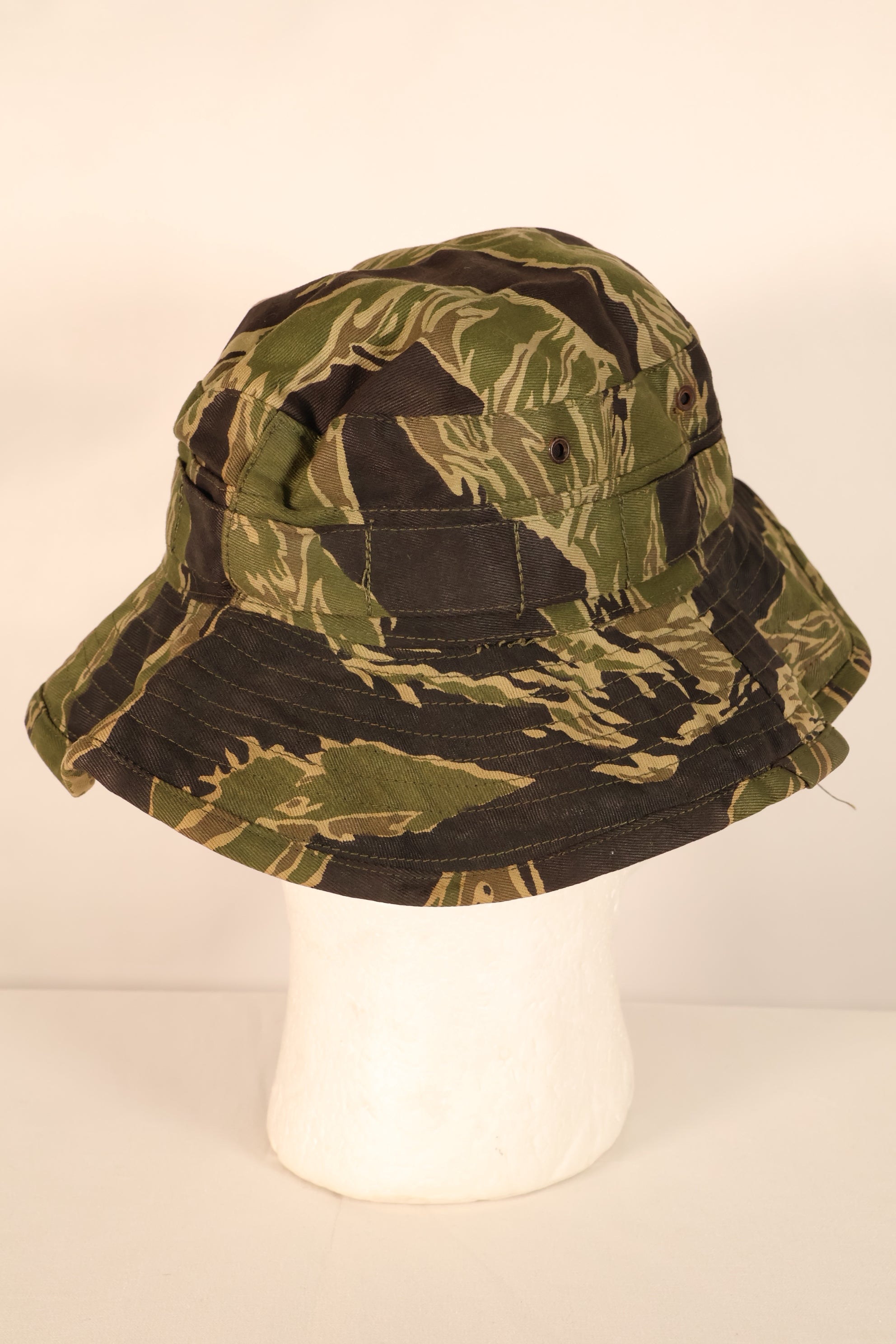 Mid-1960s; Size: Approx. S; Made in Okinawa; Okinawa Tiger Pattern; JWD; CISO Cut; Boonie Hat; Unused