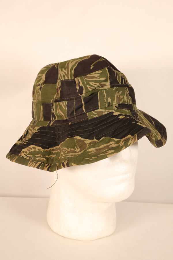 Mid-1960s; Size: Approx. S; Made in Okinawa; Okinawa Tiger Pattern; JWD; CISO Cut; Boonie Hat; Unused